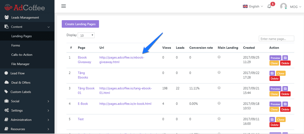 view-your-landing-page