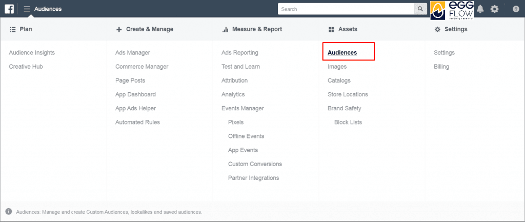 How to create a Facebook Lookalike Audiences list - Step 1 