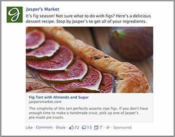 Types of Facebook ads - Ads type Page + Post Link